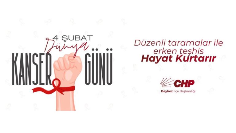 CHP Beykoz’dan Dünya Kanser Günü Mesajı: “Sağlık Hizmetlerine Erişim Herkesin Hakkıdır”