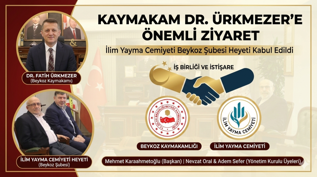 İlim Yayma Cemiyeti’nden Kaymakam Ürkmezer’e Ziyaret