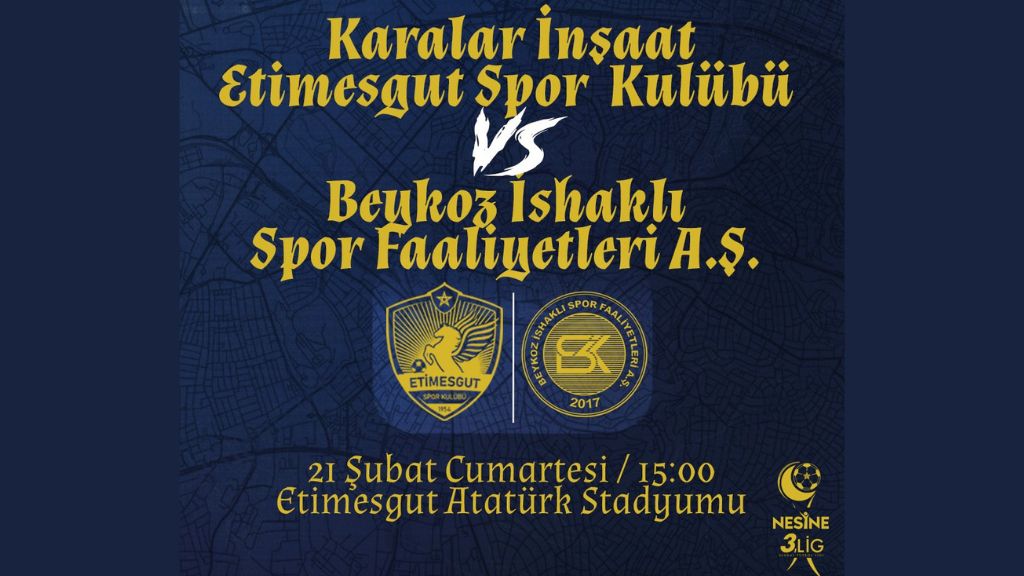 Nesine 3. Lig’de Kritik Randevu: Beykoz İshaklı Spor Ankara Deplasmanında