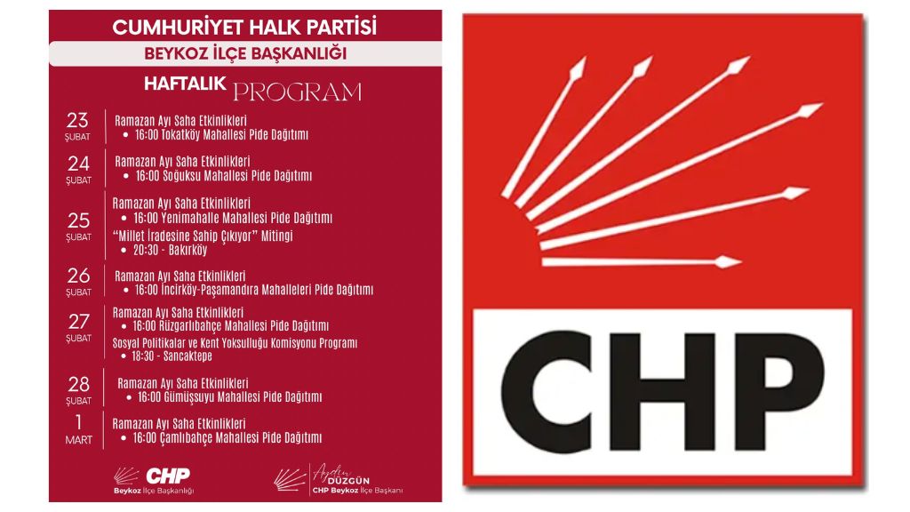 CHP Beykoz’da Saha Mesaisi Hız Kesmiyor: Ramazan Bereketine Yoğun Program