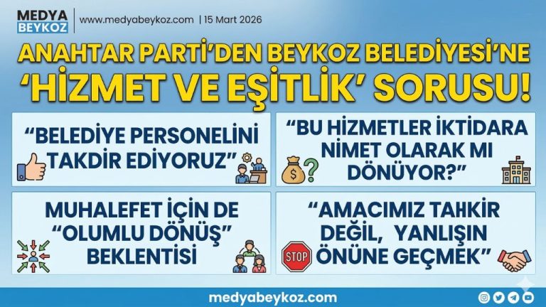 Anahtar Parti’den Beykoz Belediyesi’ne ‘Hizmet ve Eşitlik’ Sorusu!