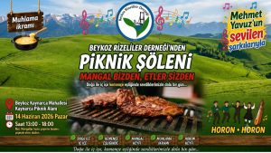 BEYKOZ RİZELİLER DERNEĞİ’NDEN GELENEKSEL PİKNİK ŞÖLENİ: MANGAL BİZDEN, ETLER SİZDEN!