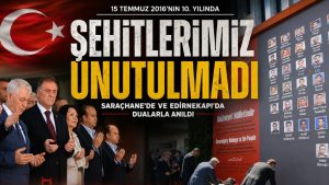 15 Temmuz Şehitleri Dualarla Anıldı