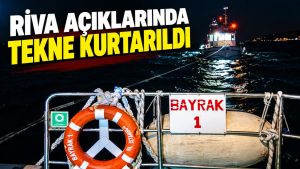 Riva açıklarında arızalanan tekne Poyrazköy’e çekildi