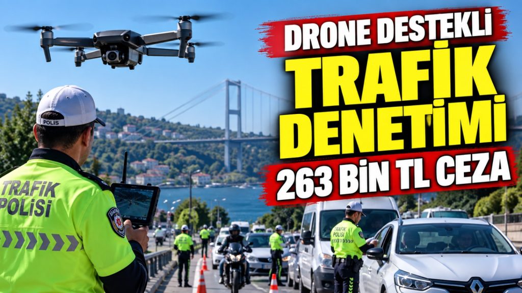 Beykoz’da drone destekli trafik denetimi: 263 bin TL ceza