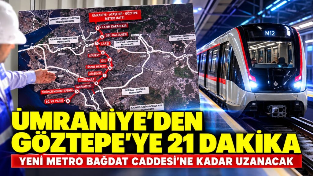Ümraniye’den Göztepe’ye 21 dakika: Yeni metro Bağdat Caddesi’ne kadar uzanacak