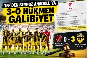 TFF’den Beykoz Anadolu’ya 3-0 hükmen galibiyet