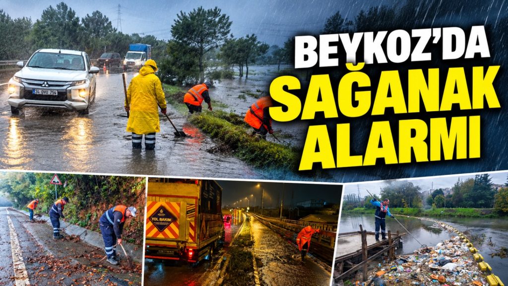 Beykoz sağanağa teslim: Metrekareye 95 kilograma varan yağış!