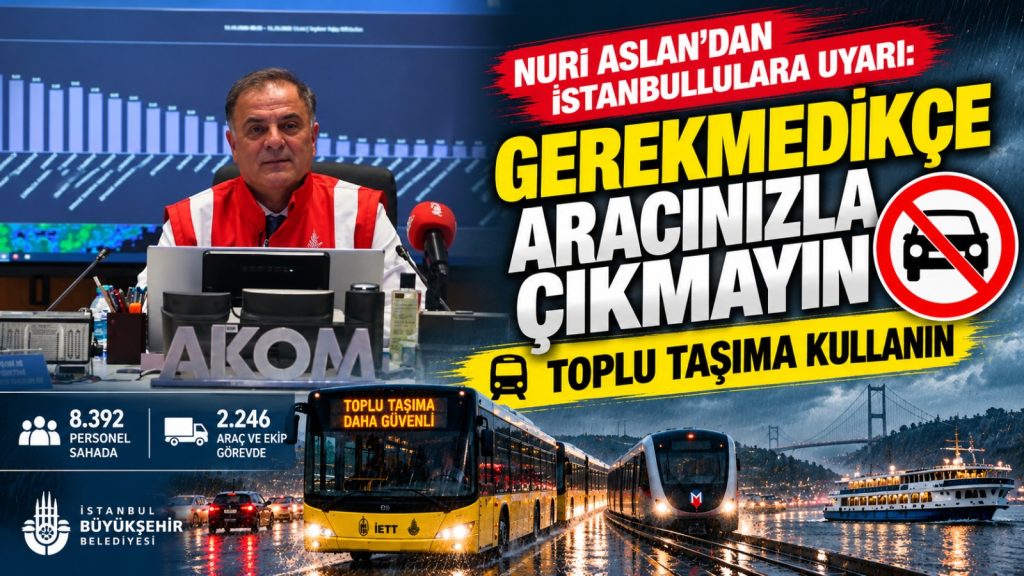 Nuri Aslan’dan İstanbullulara çağrı: “Özel araç yerine toplu taşıma kullanın”
