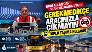 Nuri Aslan’dan İstanbullulara çağrı: “Özel araç yerine toplu taşıma kullanın”