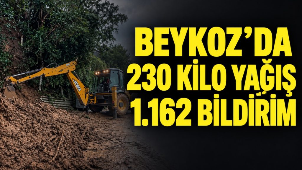 Beykoz’da Metrekareye 230 Kilogram Yağış: Belediyeye 1.162 Kayıt Ulaştı