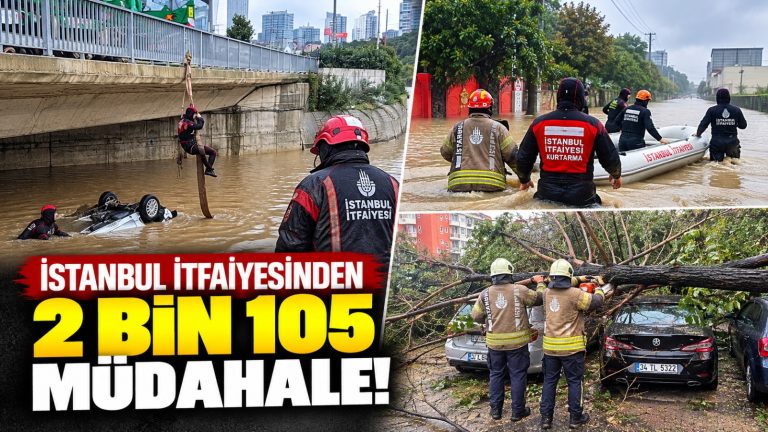 İSTANBUL İTFAİYESİNDEN 2 BİN 105 MÜDAHALE